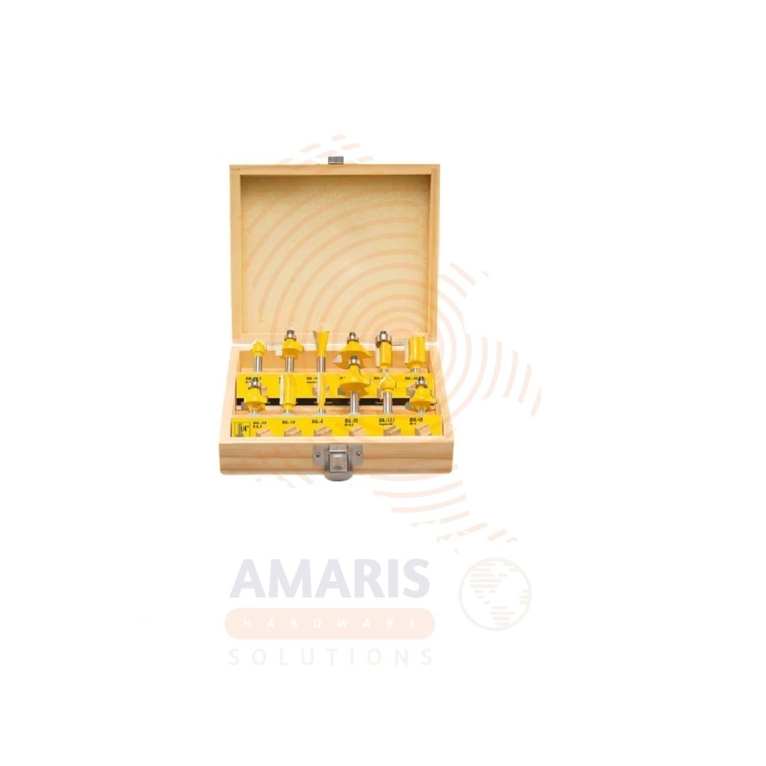 12 pcs Router Bit Set 6mm amaris hardware