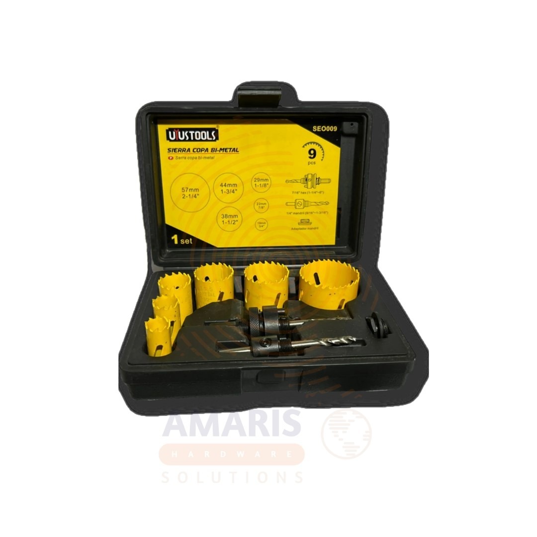 9 pcs Bi-Metal Hole Saw Set amaris hardware