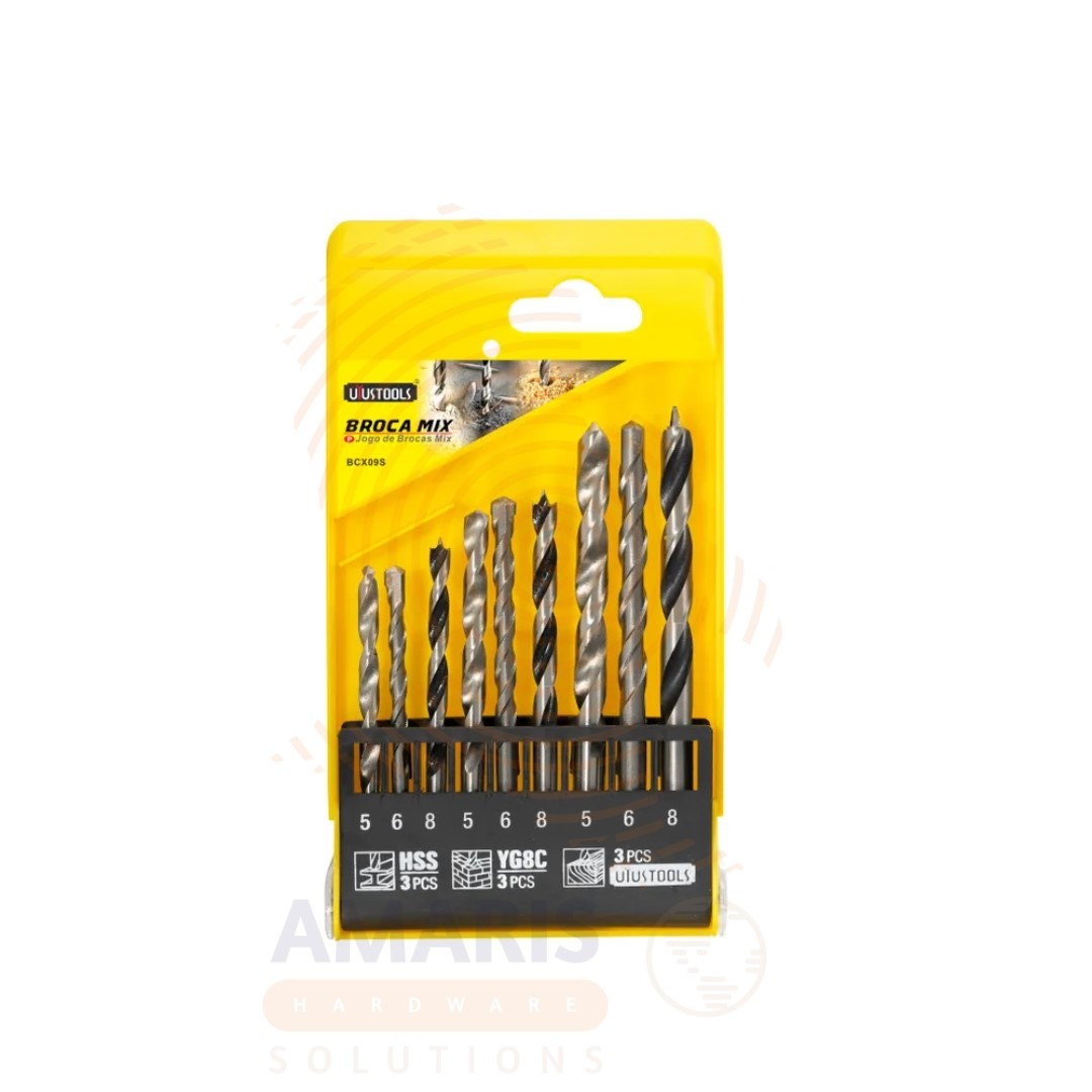 9 pcs Mixed Drill Set - Metric amaris hardware